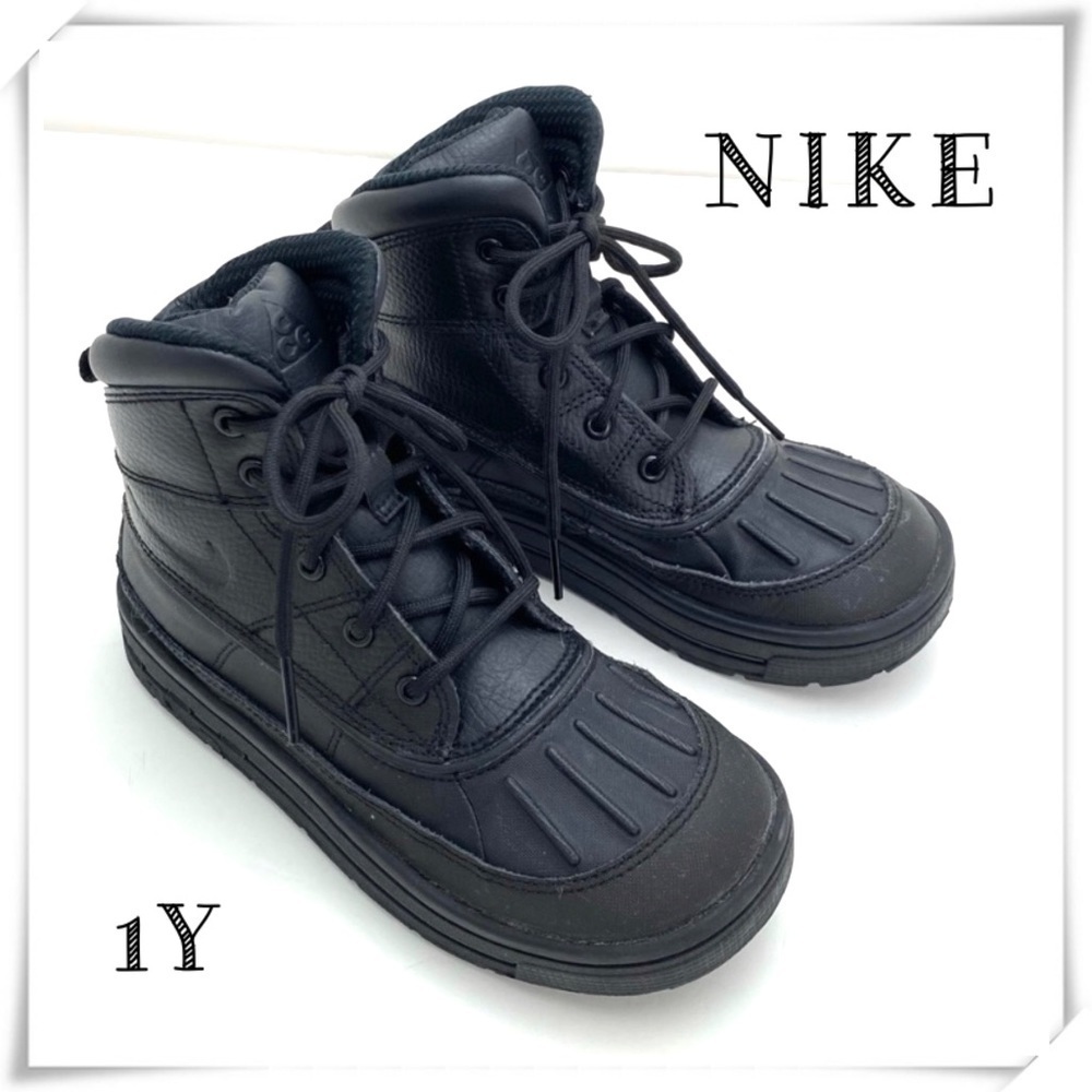 NIKE ACG Woodside 2 High Little Kids' Boots Sneaker in Black Size 1Y 524873-004